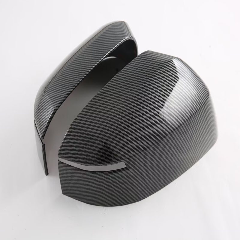 Накладка на Боковое Зеркало Hyundai Santa Fe 2024, Серебристый/Черный, Abs