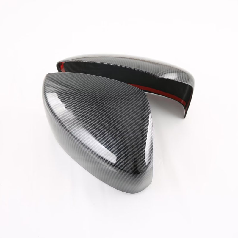 Накладка на боковое зеркало Mazda 3 Axela 2014, серебристая/черная, ABS
