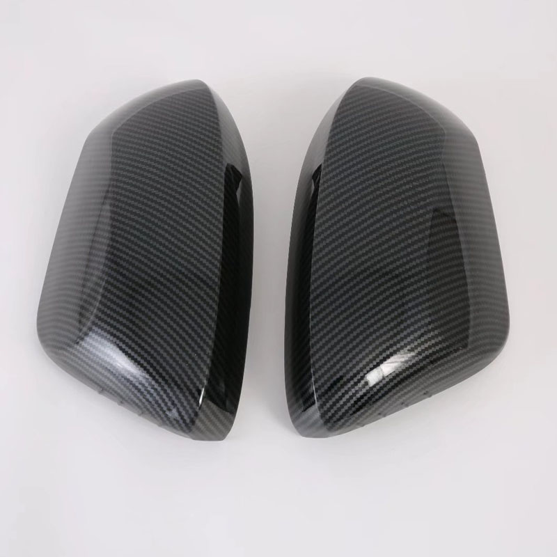 Накладка на зеркало Toyota Corolla 2019-2023, серебристая/черная, ABS материал
