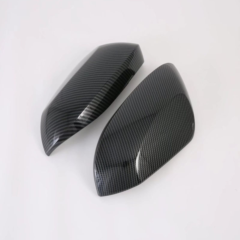 Накладка на зеркало Toyota Corolla 2019-2023, серебристая/черная, ABS материал
