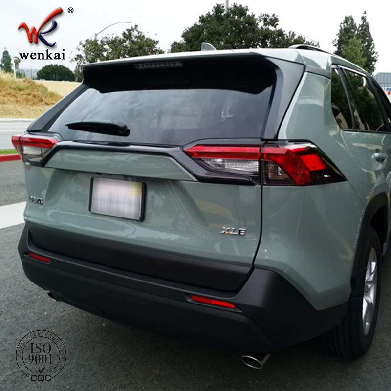 Отделка Заднего Багажника из Углеродного Волокна Abs с Серпантином для Toyota Rav4 2019-2020, Черного Цвета
