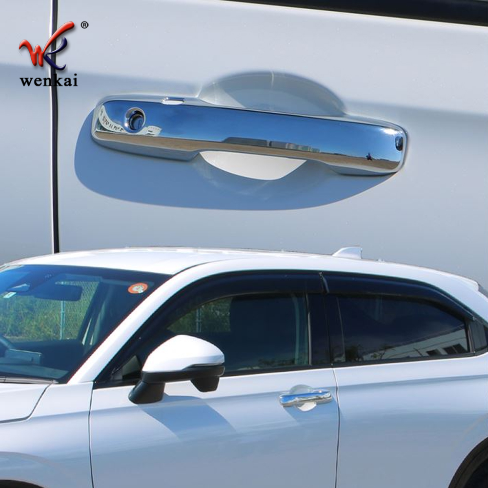 Передняя Боковая Дверная Ручка Honda Vezel Hr-V Rv 2021 2022, Углеродное Волокно, Автоаксессуар
