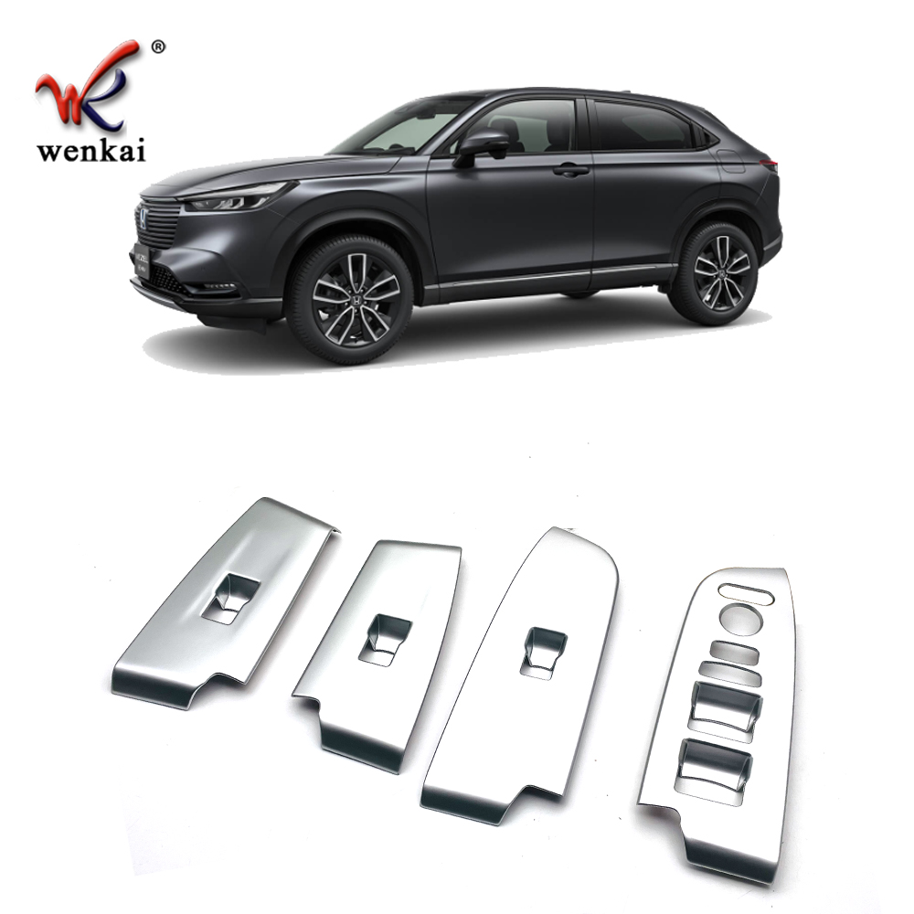 Накладка Кнопки Стеклоподъемника для Honda Vezel Hr-V Rv 2021-2022, Цвет: на Выбор, Материал: Высококачественный Пластик
