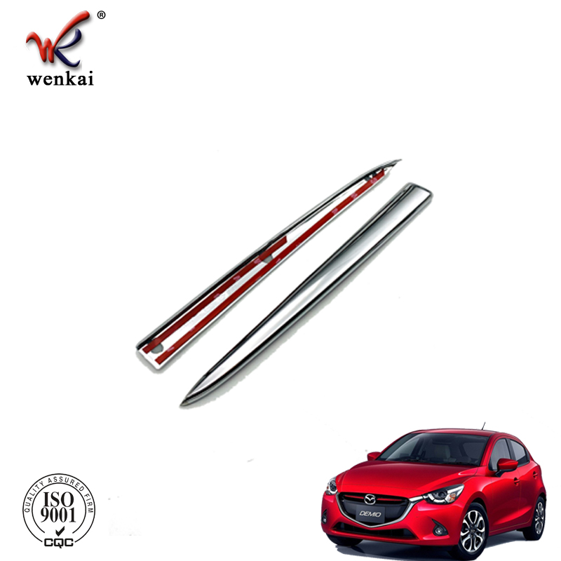 Передняя Решетка Радиатора Накладка на Молдинг для Mazda 2 Demio Хэтчбек Седан Dj Dl 2015 2016 2017, Хром Пластиковая