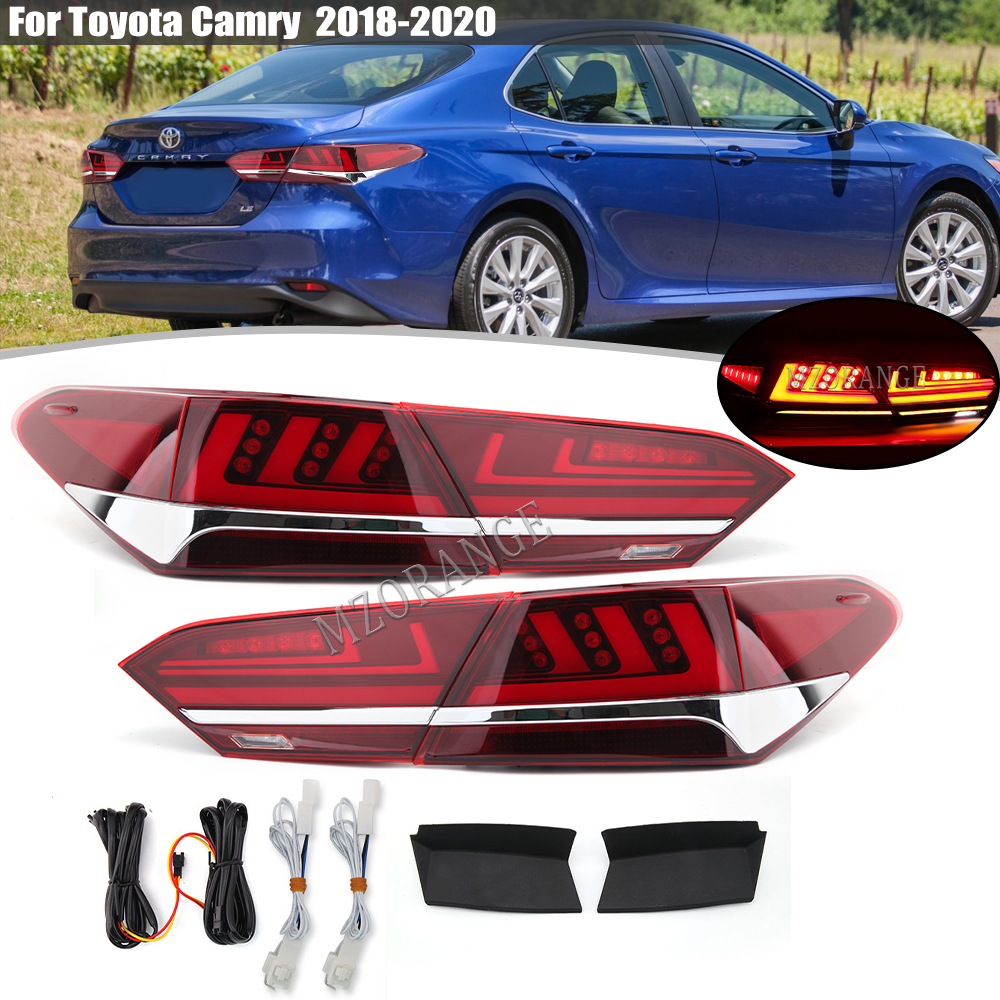Комплект Задних Фонарей для Toyota Camry 2018-2021 Led Mzorange 12V 50 Вт